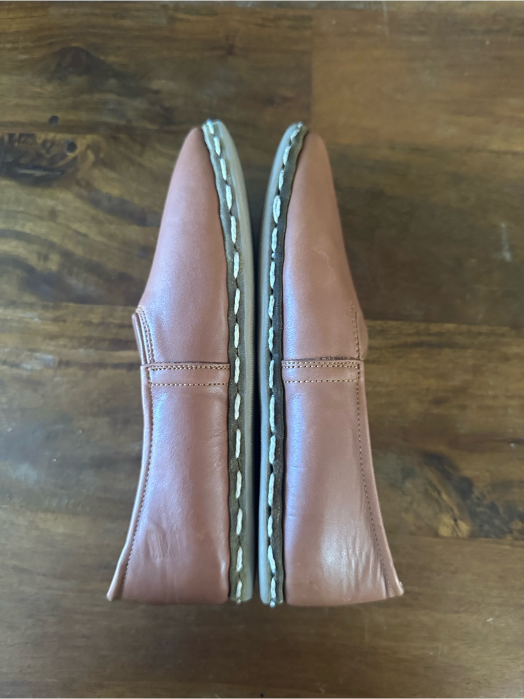 Sabah Sunwashed Brown Leather Slip On Loafer Flats Women’s Size 39 — image 7 of 8